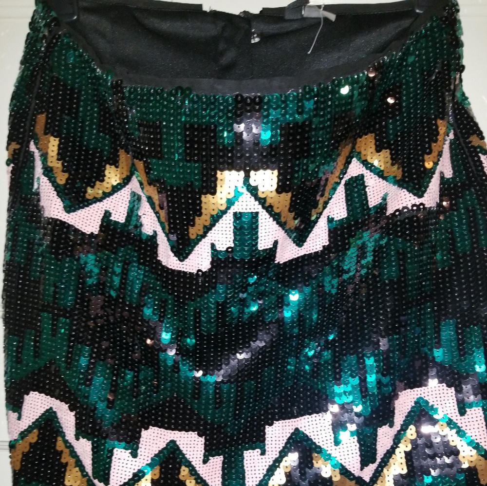 H&M Sequined Mini Skirt